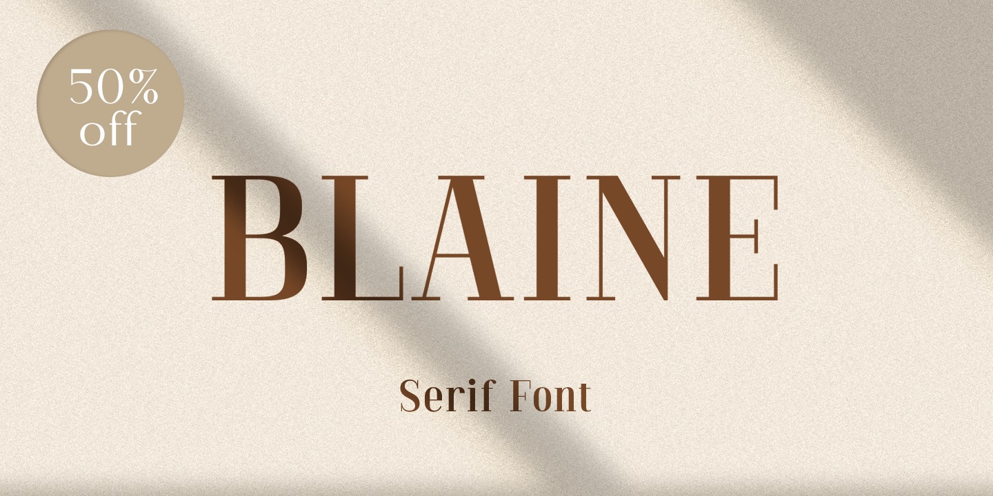 Beispiel einer Blaine Regular-Schriftart